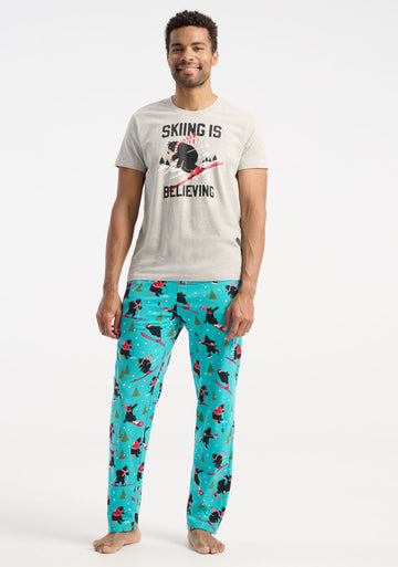 Little Blue House Wild Winter Sports Men’s Jersey Pajama Pants